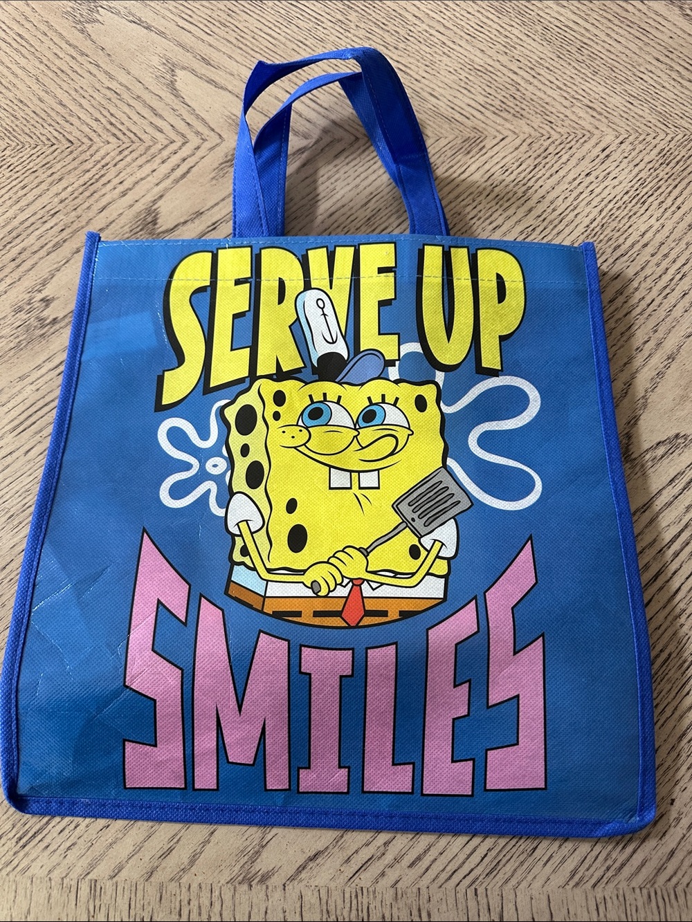 SpongeBob Serve Up Smile Blue Reusable Party Tote